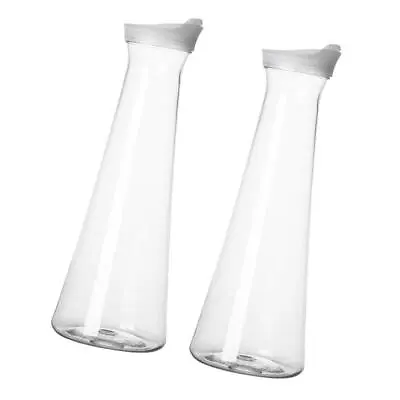 2-Pack Of 51-Ounces Glass Pitcher With Lid Hot/Cold Water Jug Juice And Iced • £12.62