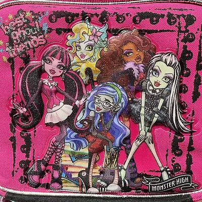 NEW Monster High Insulated Lunch Bag Draculaura Frankie Stein Ghoulia Dolls 2013 • $30