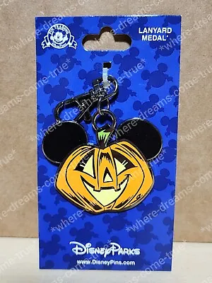 Disney Parks  2017 Halloween Pumpkin Mickey Mouse Lanyard Medal NIP • $22.95