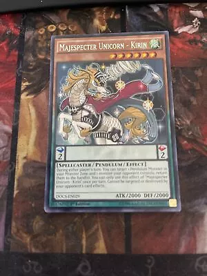 Yugioh 1x Majespecter Unicorn - Kirin DOCS-EN029 Rare NM 1st • $3.49