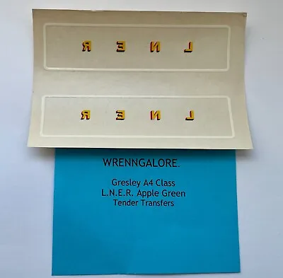 WRENN & Hornby Dublo Gresley A4 Tender Transfers For Apple Green Locos • £15