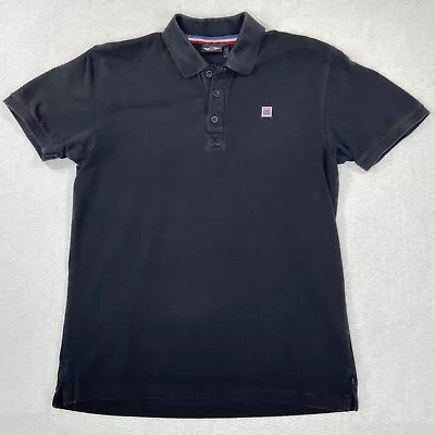 Mini Cooper Polo Shirt Mens 2XL Black Short Sleeve Great Britain Flag • $8.48