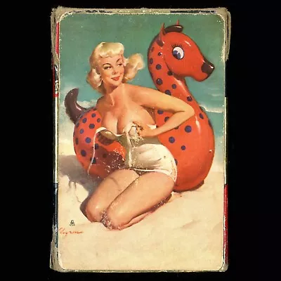 Vtg 1950s GIL ELVGREN Risque Swimsuit Seahorse Beach Pin-up Playing Cards & Box • $8