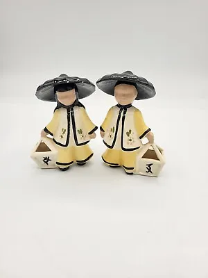 Vintage Asian Woman And Man Porcelain Figurines- Unmarked- • $15