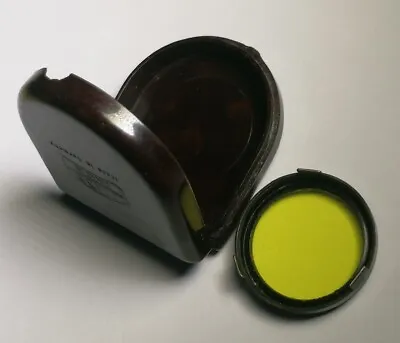 Carl Zeiss Ikon Yellow Filter In The Original Bakelite Case G2 26mm • £9