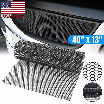 40''x13'' Universal Black Car Grille Mesh Net Sheet Aluminum Rhombic Auto Grill • $14.98