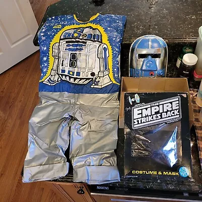 Vintage 1980 Star Wars ESB Ben Cooper R2 D2 Halloween Mask & Costume Box READ • $99.95