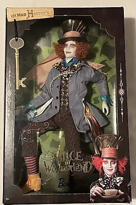 Barbie Collector Mad Hatter Alice In Wonderland Disney Johnny Depp Rare Mattel  • $100