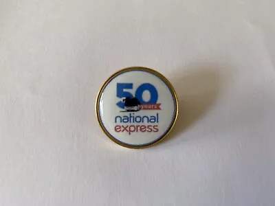 National Express Coaches 50 Years Anniversary Metal Pin Badge • £5.99