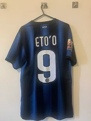 Inter Milan 2010-11 Home Football Shirt With Etoo 9 On The Back • £0.99