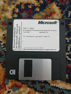 Microsoft Intellipoint For Microsoft Mouse And Intellimouse Products Floppy Disk • £2.99