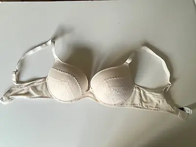 PASSiONATA By Chantelle 36D Cream Lace Plunge Push Up Underwired Bra • £8