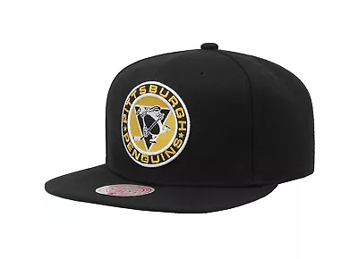 Mitchell & Ness Men's Cap Pittsburgh Penguins Black Alternate Flip Snapback Hat • $36