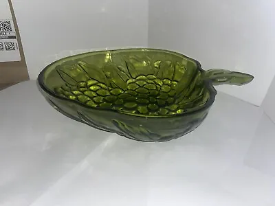Vintage Antique Green Glass Serving Dish Or Chip Bowl • $12.50