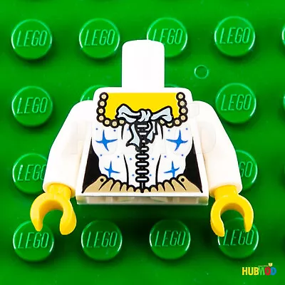 LEGO White Torso Pirate Female Corset And Medium Blue Ribbon Minifigure NEW • $3.38