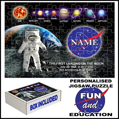 Personalised Solar System Education Jigsaw Puzzle-Add Any Name • £11.99