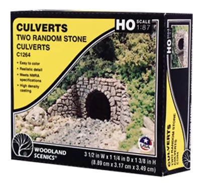 HO Scale Woodland Scenics C1264 Random Stone Culvert (2) Pcs • $9.34