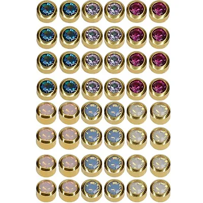 Pk Of 12 Caflon Ear-piercing Crystal Tropic / Opals Assorted Studs Gold Plated • £19.99