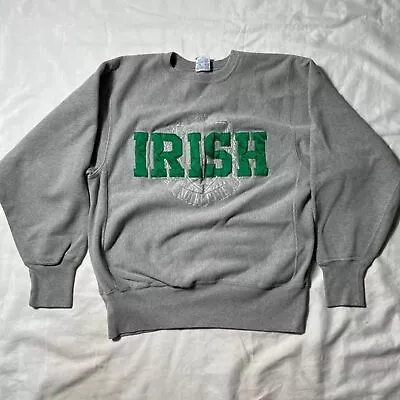 Vintage 90s Champion Reverse Weave USA Notre Dame Fighting Irish Crewneck Size M • $72