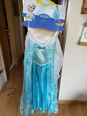 Disney Frozen Elsa Costume Medium Size 7-8 Blue Dress Missing Tiara • $25