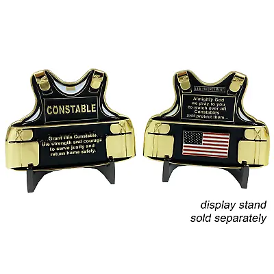 E-018 Constable Body Armor Challenge Coin Police Officer Prayer Medallion • $19.99