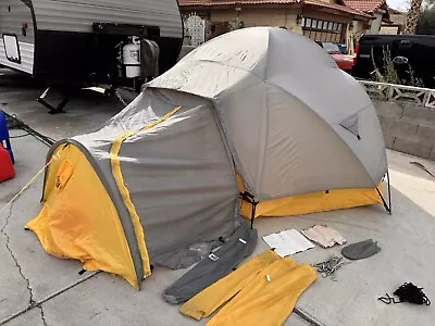 REI GeoDome 2 Person Tent + Vestibule Attachment Set With Manuals Good Shape • $135
