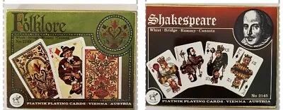 4 Decks Vtg Piatnik Playing Cards (2 Decks Shakespeare/2 Decks Folklore) Austria • $4