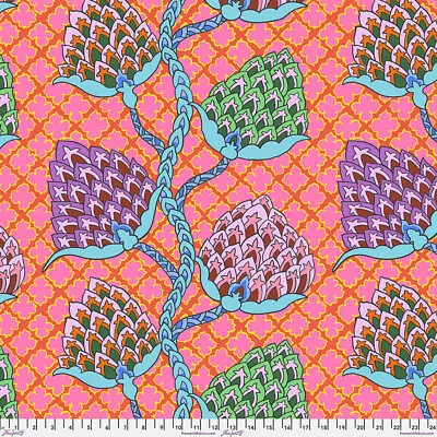 New! Kaffe Fassett Paisley Flower Gp200 Fuchsia Cotton Floral Fabric 1/2 Yd • $6.40