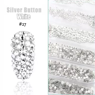 1728 Pcs 6 Mix Size SS4-SS12 Nail Art Rhinestones Glitter Crystal Gems 3D Tips • $4.95