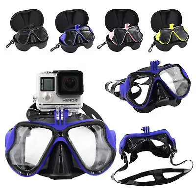 $39.59 • Buy Tempered Glass Lens Diving Surfing Mask+Locking Mount For GoPro DJI Insta360 Etc