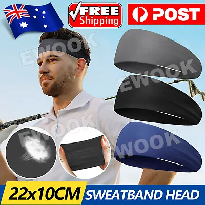 $3.95 • Buy Sports Yoga Gym Stretch Cotton Headband Head Band Hair Band Women Men Sweatband