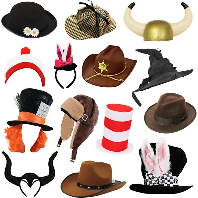 £7.99 • Buy Book Characters Hats School Book Week Fancy Dress Accessories Adults Childs 