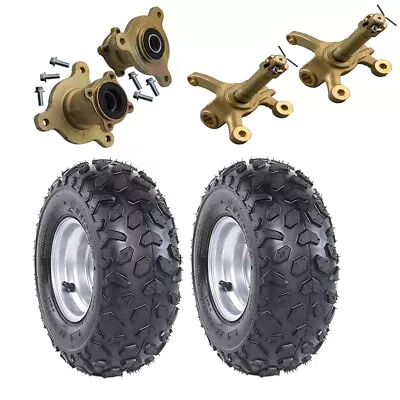 2set 6  Wheels Tyre Rim 145/70-6+3 Stud Hub Spindle Go Kart ATV Quad Buggy Mower • $184.59
