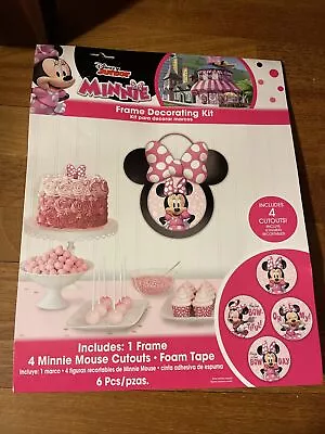 MINNIE MOUSE Forever FRAME DECORATION W/ CUTOUTS (5pc) ~ Birthday Party Supplies • $6