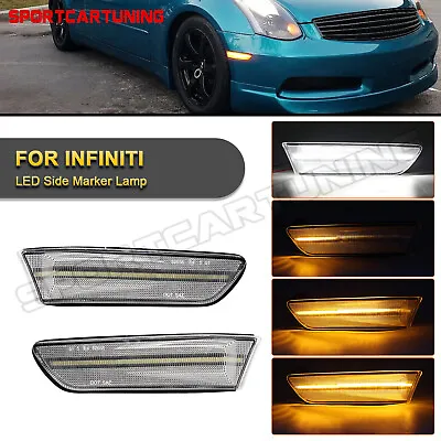 Switchback Sequentianl LED Side Marker Signal Light For 03-07 Infiniti G35 Coupe • $39.59