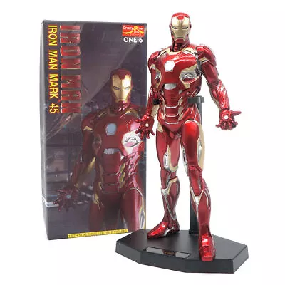 Crazy Toys Marvel Avengers Iron Man MK45 Tony Stark 12  Action Figure Model Gift • £48.86