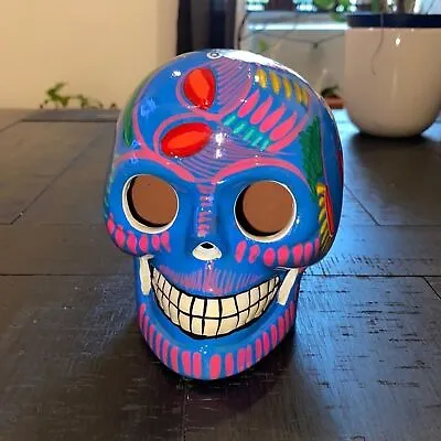 Sugar Skull Dia De Los Muertos Ceramic Decor​​​​ Mexico  • £25.09