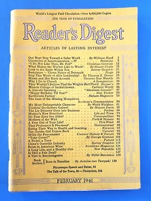 Readers Digest 1941 February  • $8.97