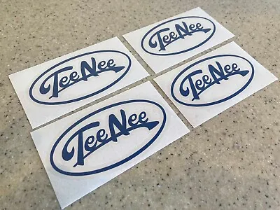 Tee Nee Vintage Boat Trailer Decals 4-pak Pick NAVY BLUE Free Ship + Fish Decal • $12