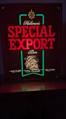 Vintage Beer Sign Heileman's Special Export Sailing Ship Lighted ( Neo Neon ) • $52