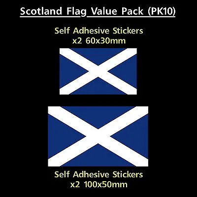Scotland / Scottish Flag Sticker Decals - Value Pack! - Van Car Truck Caravan • £0.99