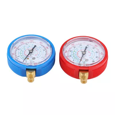 2pcs Air Condition R410A R134A R22 Refrigerant High+Low Pressure Gauge Kit DF • £14.26