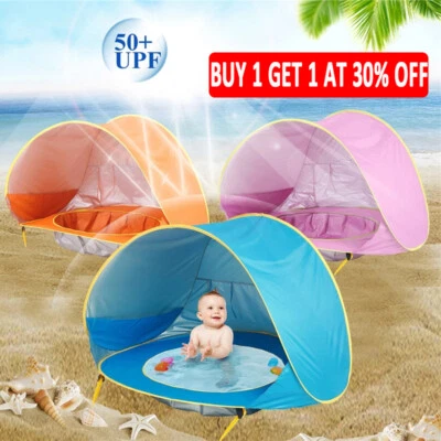 £14.17 • Buy Infant Beach Tent 50+ UV/UPF Pop Up Protection W/ Sun Canopy Shade Shelter