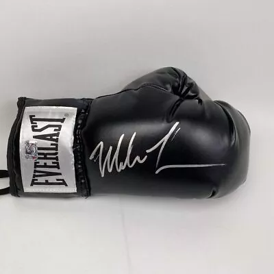Autographed/Signed MIKE TYSON Imperfect Black Everlast Boxing Glove Hologram COA • $114.99