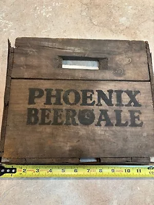 Vintage PHOENIX Brewing Co Wood BEER Crate Buffalo New York Sign Bottle Box End • $29