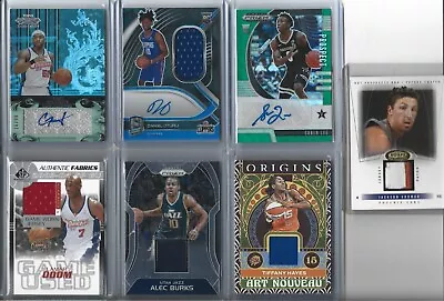 *13 Basketball Autos Game Used Jerseys Relics Patches Card Lot* • $20.50