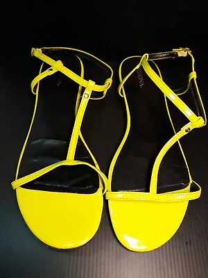 Good Womens Shoes Flats Merona Lime  Leather US 9  UK 6.5 Pre Owned • $29.99