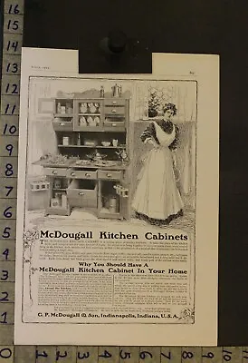 1905 Mcdougall Kitchen Cabinet Furniture Cupboard Pantry Home Decor Ad 24070 • $38.95