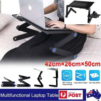 Portable Foldable Laptop Stand Desk Table Tray Adjustable Sofa Bed Mouse Pad New • $22.95