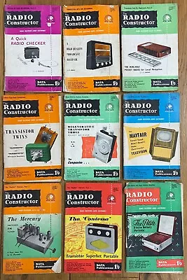 The Radio Constructor Magazine Part Set 1957 - 9 Issues • £35